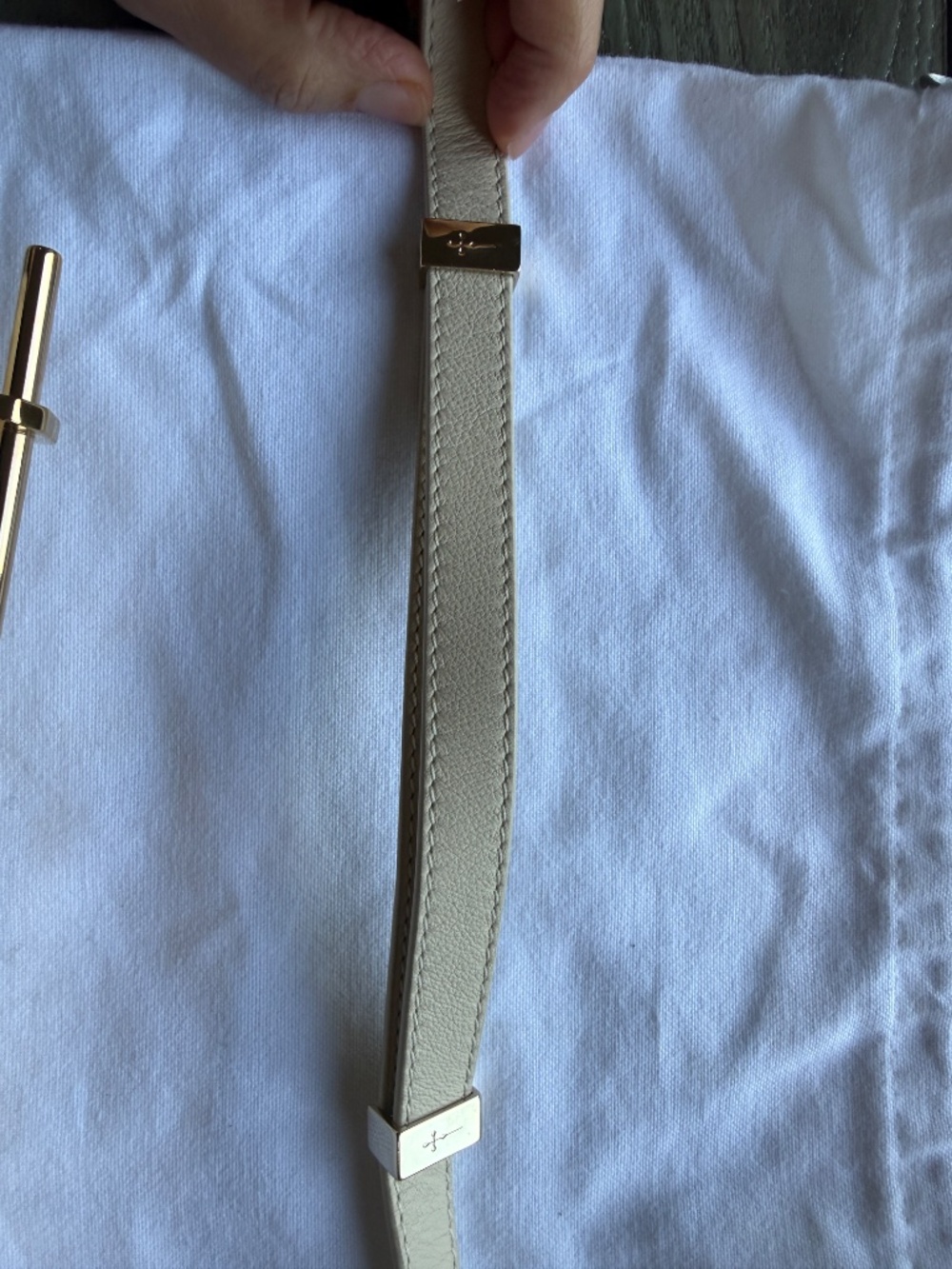 M2 Malletier Leather Bag with Gold hardware - Ivory - Picture 6 of 6